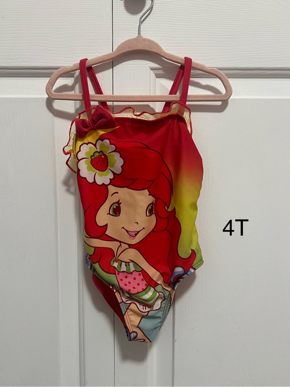 Girls' Strawberry Shortcake Red One-Piece Swimsuit - Kids Swim